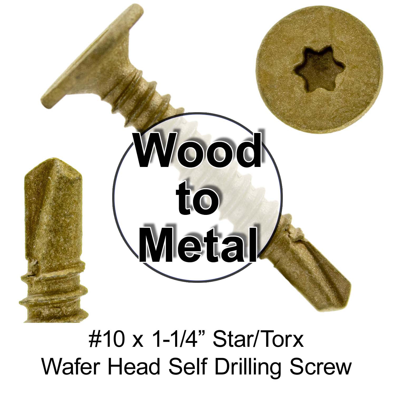 Details about   Self Drilling Wafer Head Screws 1LB 143 PC #10 x 1" Wood to Metal 20-7 GA 