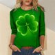 thumbnail image 2 of Camiseta de manga larga con estampado de cuello redondo a la moda para mujer, blusas informales sueltas Fridja  czfsfas570, 2 of 5