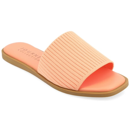 

Journee Collection Womens Prisilla Tru Comfort Foam Linen Slip On Slide Sandals