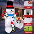 thumbnail image 4 of Muñeco de Nieve Inflable Mukum de 187 cm con Pingüinos y LED para Navidad, 4 of 6