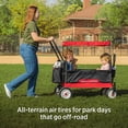 thumbnail image 4 of Radio Flyer All-Terrain Kid & Cargo Push Folding Wagon, Air Tires, 4 of 18
