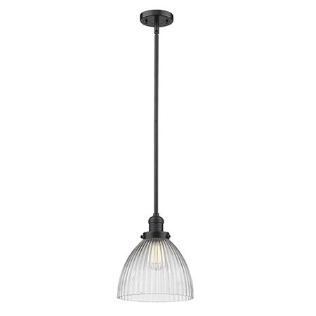 

Seneca Falls Oiled Rubbed Bronze LED Mini Pendant with Halophane Dome Glass