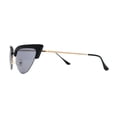 thumbnail image 4 of Womens Half Rim Cat Eye Gothic Sunglasses Gold Black, 4 of 4