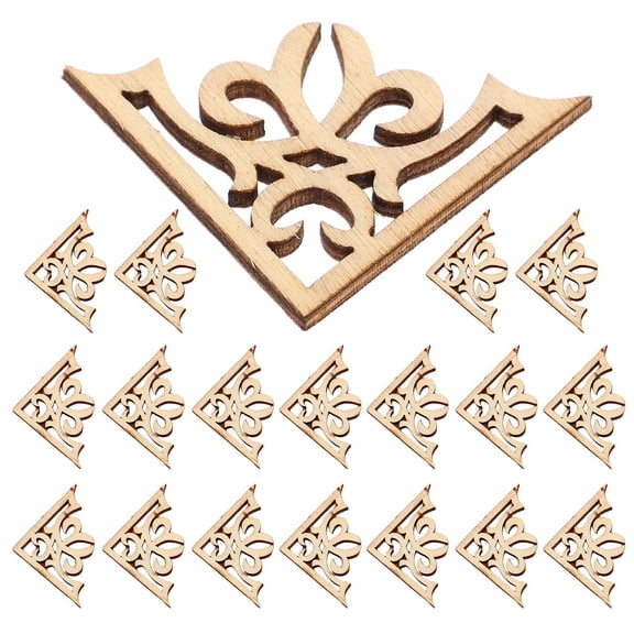 EXHUMKY Applique Frame Wood Carved Decorations European Style for Walls and Cabinets 100Pcs