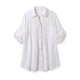 thumbnail image 2 of Woman Within Plus Size Rayon Pintucked Effortless Tunic Blouse, 2 of 6