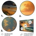 thumbnail image 3 of Designart "Coastal Getaway Orange and Blue Hues II" Beach Metal Wall Decor, 3 of 5