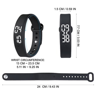 Activity Tracker with IP67 Waterproof Pedometer Smartwatch with Step Counter GRV IP67 Waterproof Step Counter Black - Walmart.com main image 3