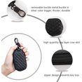 thumbnail image 2 of GFDYREE Universal Remote Key Fob Cover, Car Key Case/Protector, Genuine Leather Car Smart Keychain Holder Metal Hook and Keyring Zipper Bag - Black Plaid, 2 of 6
