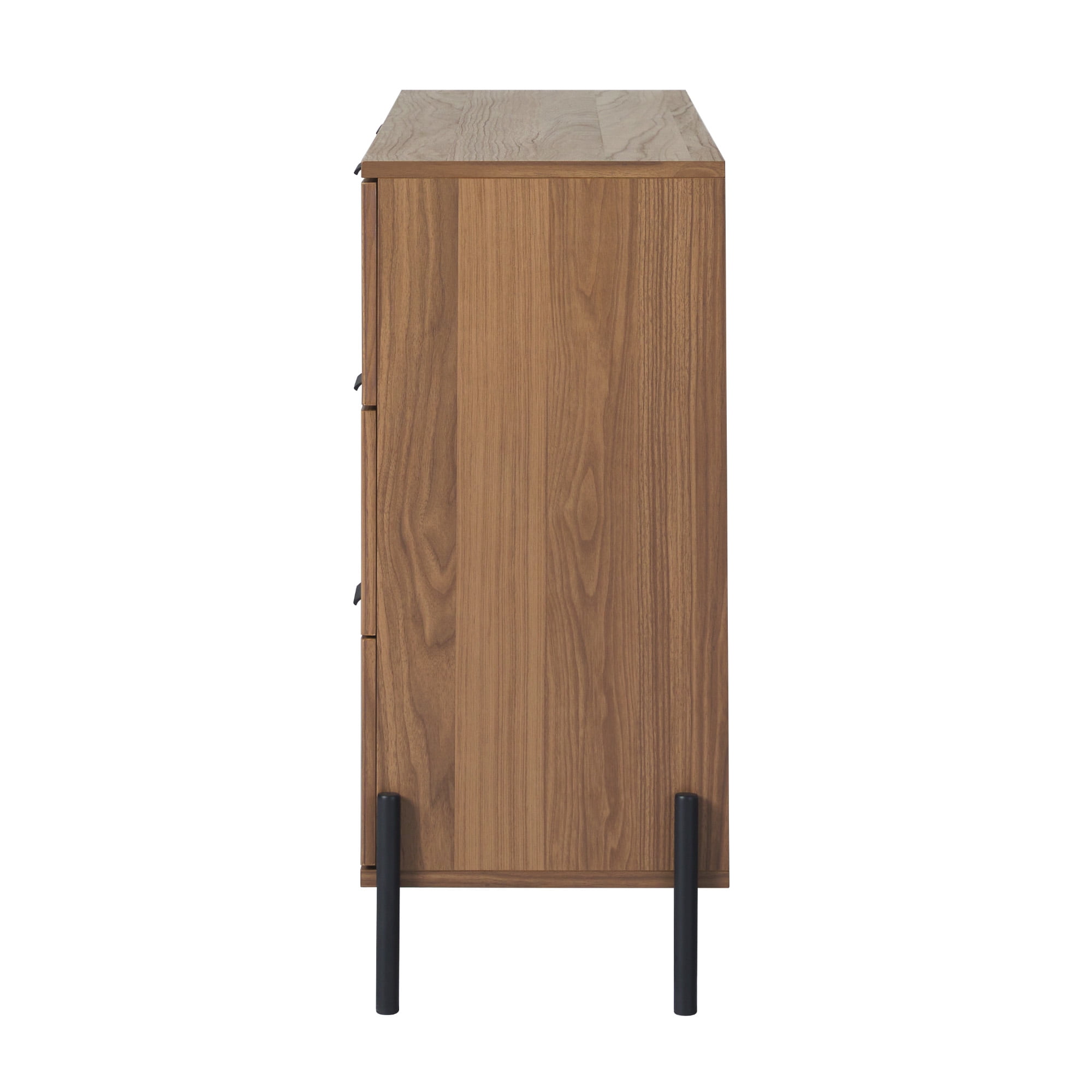Walker Edison Mid-Century 6-Drawer Dresser with Reeded Drawer Fronts, Mocha