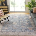 thumbnail image 6 of SAFAVIEH Serapi Maximillian Oriental Machine Washable Area Rug, Blue/Beige, 6'7" x 6'7" Square, 6 of 16