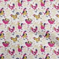 thumbnail image 1 of oneOone Georgette Viscose Medium Yellow Fabric Rooster Cock Sewing Craft Projects Fabric Prints By Yard 42 Inch Wide-7Q, 1 of 6