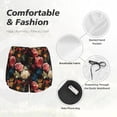 thumbnail image 3 of JUNZAN Rose Flowers Print Women's Athletic Gym Running Shorts with Phone Pockets - Workout Shorts-Large, 3 of 8