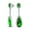 Green, variant on Bling Jewelry Womens Classic Art Deco CZ Dangle Chandelier Earrings for Bridal Party Prom Silver