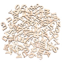 LAMIRO 100PCS Unfinished Wooden Capital Letters Alphabet Wood Cutout Discs For Patchwork Scrapbooking Arts Crafts DIY Decoration Display Decor