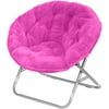Mainstays Faux Fur Saucer Chair, Pink