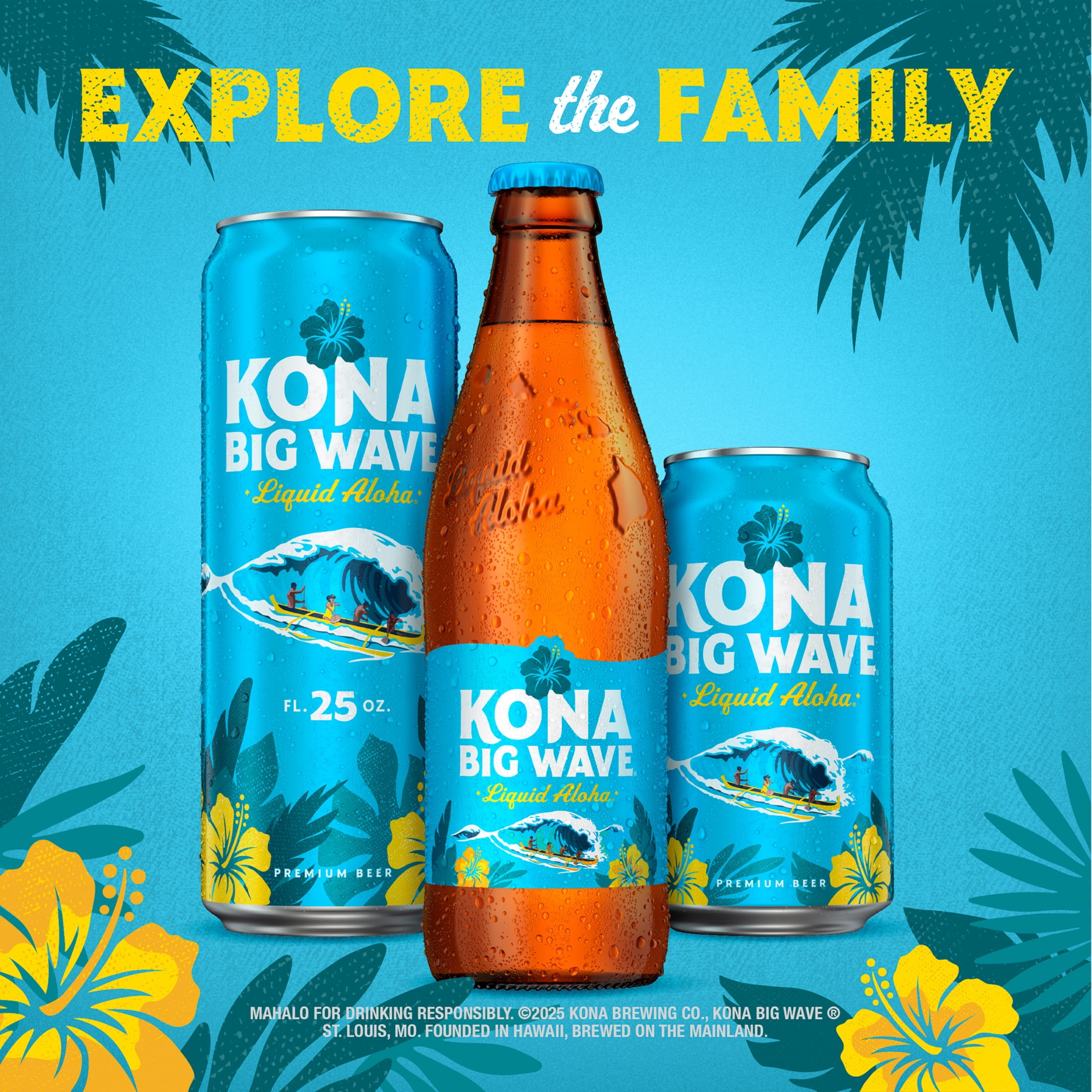 Kona Big Wave Premium Beer 12 pack 12 fl oz Aluminum Cans 4.4% ABV
