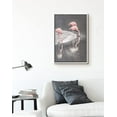 thumbnail image 2 of PixonSign Framed Canvas Print Wall Art Three Flamingos and Reflection Animals Wilderness Photography Modern Art Contemporary Portrait Black and White for Living Room, Bedroom, Office - 16"x24" White, 2 of 5