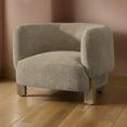thumbnail image 6 of Benjara Reno Tira 38 Inch Accent Chair, Taupe Polyester, Foam Cushions, Solid Wood, 6 of 6