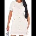 thumbnail image 2 of Vestido de Mujer de Corta, Elegante, para Boda, Cóctel, Ajustado, Midi, con de . M, 2 of 7