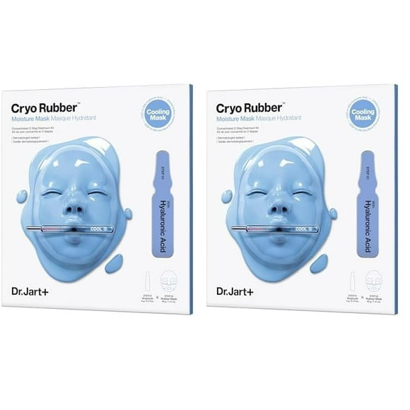 Dr.Jart+ Cryo Rubber Face Mask with Moisturizing Hyaluronic Acid | Korean Skin Care, 2 Pack