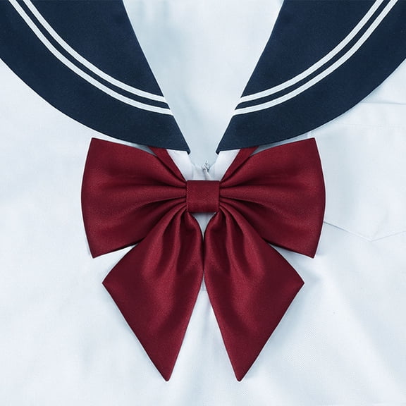 NICEXMAS Red Pre Tied Bow Tie Adjustable Ribbon Bow Necktie for Women's Prom Decorations 1pc