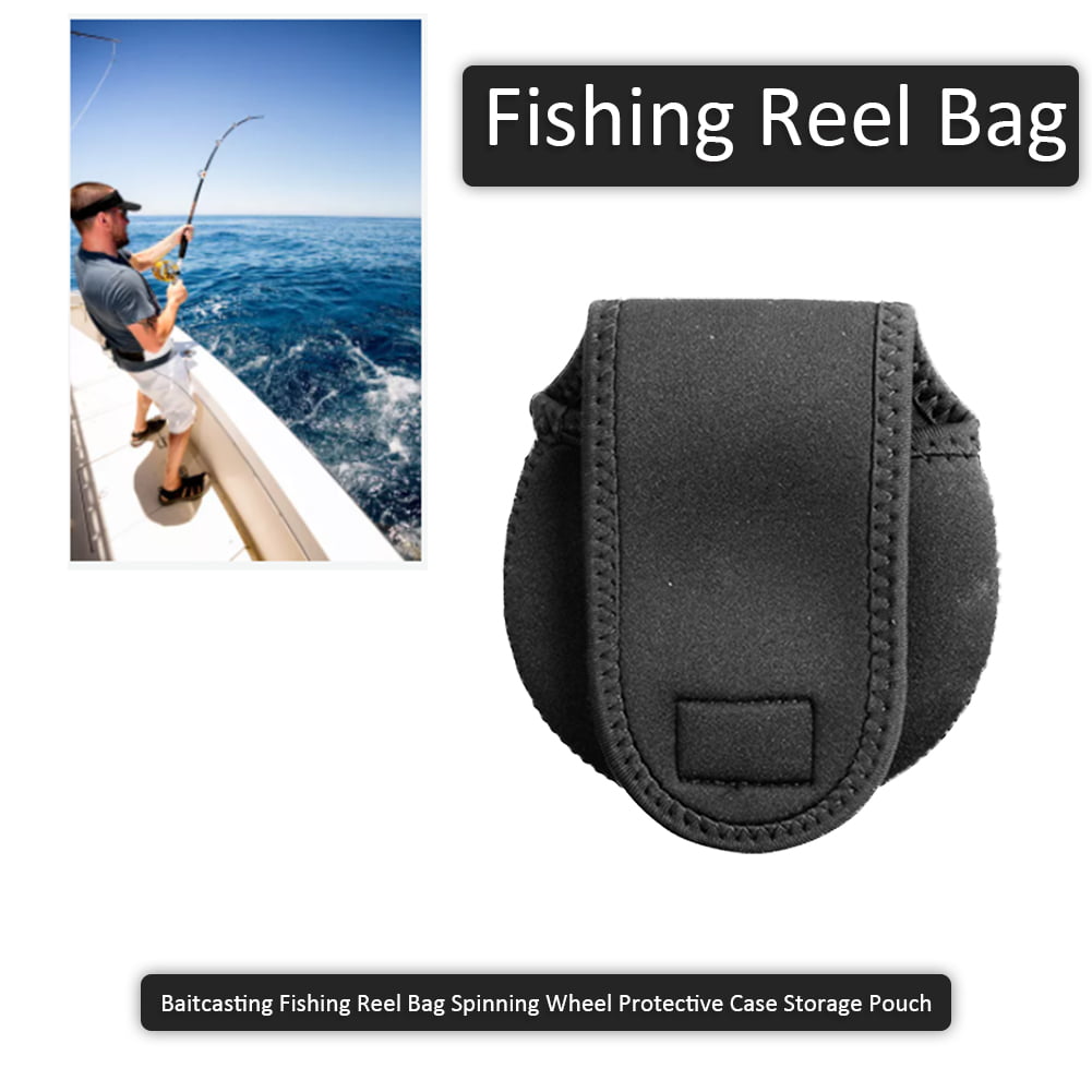 US Stylish Fishing Reel Bag Cover Wheel Pouch Storage Spinning Bait casting Case 