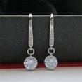 thumbnail image 5 of Pendientes Nude Joyería Coreana Cristal Natural Moda Pendientes de Plata Joyería, 5 of 5