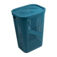 thumbnail image 7 of Mind Reader 60L Ventilated Plastic Slim Laundry Hamper with Lid, Blue, 7 of 7
