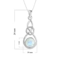 thumbnail image 2 of Natural Moonstone Pendant Necklace Sterling Silver Celtic Knot Style Pendant with 18 Inches Chain, 2 of 2