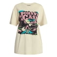 thumbnail image 5 of Johnny Cash Women's Graphic Print Tour Tee with Short Sleeves, Sizes XXS-XXL, 5 of 5