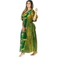 thumbnail image 2 of HAPPY BAY Women's Summer Nightgown Batik Caftan for Womens Sleepwear Long House Kaftan Loungewear Dashiki Dress for Women 2X-3X Fern, Floral, 2 of 6