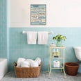 thumbnail image 6 of HFDF Bathroom Wall Art Toilet Rules Canvas Wall Decor Bathroom Sign Pictures Print Painting Teal Artwork Home Decoration for Bathroom 20x24inch Framed, 6 of 7