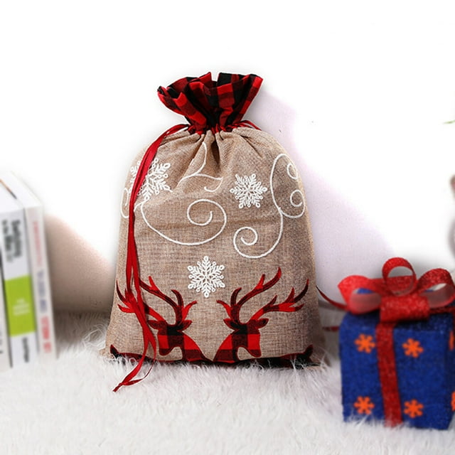 thinsony Gift Bag Present Holder Xmas Tree Pendent Craftsmanship Large Capacity Functional Softness Holiday Supplies Storage Candy Sack