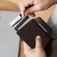 thumbnail image 1 of Cartera Airtag Billetera Airtag de cuero genuino Rfid antirrobo para hombres, Bolso de dinero para el trabajo (café), 1 of 8