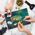thumbnail image 5 of Fantasy Cutting Board, Giant Jellyfish and Diver in the Sea Underwater Submarine Aquatic Art Print, Decorative Tempered Glass Cutting and Serving Board, Small Size, Teal Purple, by Ambesonne, 5 of 5