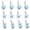 Light blue, variant on HOMEIORA 12 Pack Starfish Seashell Conch Style Shower Curtain Hooks Rust Proof Rings Bathroom Hangers Resin Decorative Shower Curtain Hook - Beige