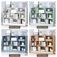 thumbnail image 5 of IOTXY Simple Bookcase with Base - 3 Tier 10 Cubes Freestanding Low Display Cabinet, Pear Yellow, 5 of 5
