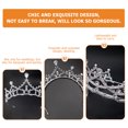 thumbnail image 3 of 1Pcs Rhinestone Tiara Wedding Crown Bride Bridal Headpiece Silver 17X6.7In For Wedding And Bridal Style Gift, 3 of 9