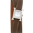 thumbnail image 2 of Pre-Owned Hermes Women's H Watch 17mm X 24mm Taupe leather Wristwatch, 2 of 6