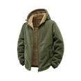 thumbnail image 5 of Womens Sherpa Lined Hoodie Thermal Full Zip Fleece Hoodie Winter Warm Jackets Trendy Hooded Long Sleeve Outfits (L, Army Green), 5 of 6