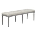 thumbnail image 5 of AC Pacific Jack Upholstered Bench with Wood Legs, Light Beige, 5 of 6
