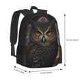 thumbnail image 3 of Ratiio Classical Style Brown Owl Backpack for Men and Women - Durable 600D Oxford Cloth -Large Capacity, Water-Resistant School, Travel, and Hiking Bag, 3 of 6