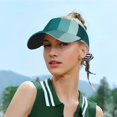 thumbnail image 5 of Daiia Teal Color Pattern Sport Sun Visor Hats Visor Cap Adjustable Empty Top Baseball Cap Cotton Ball Caps for Women and Men, 5 of 7