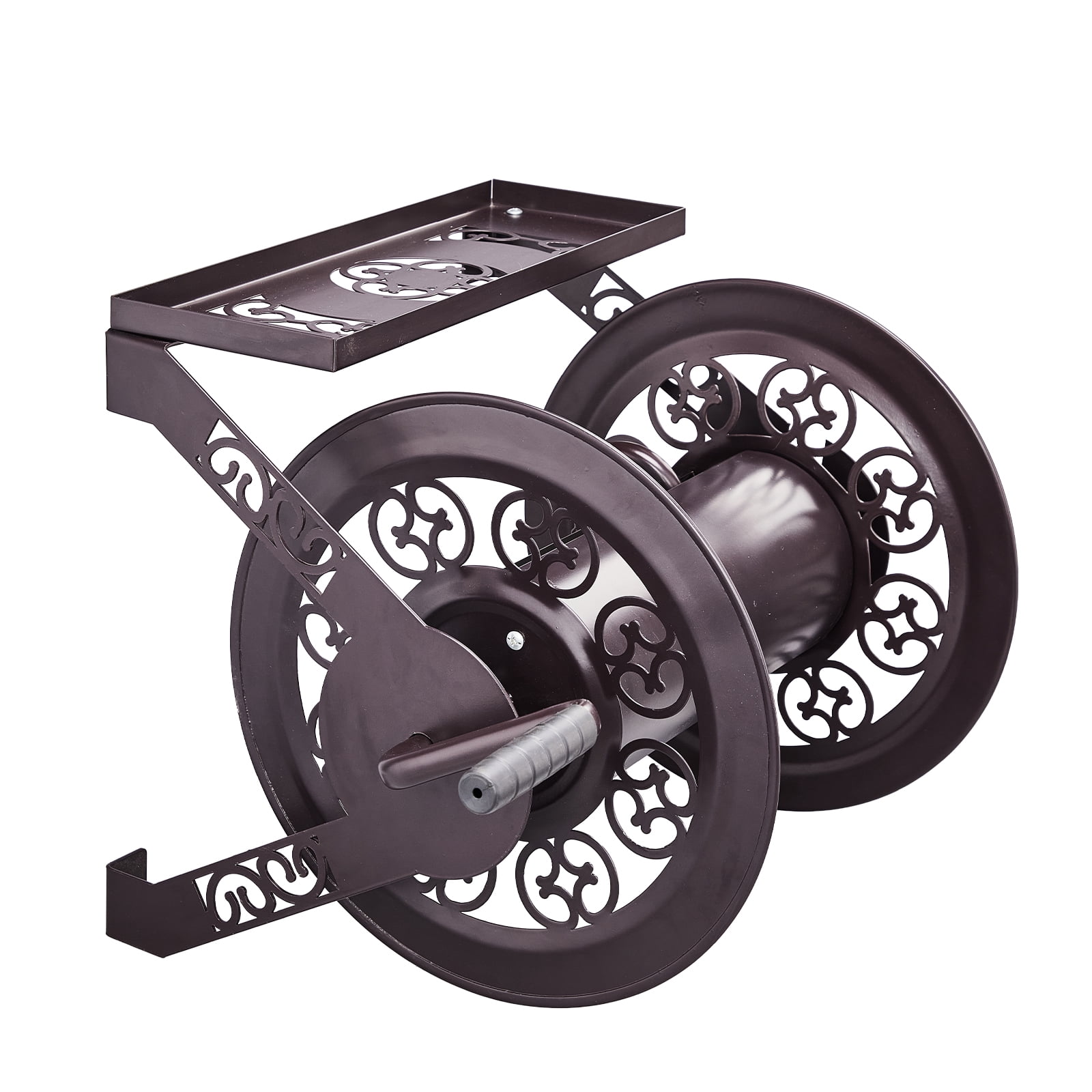 Iron Garden Wall Mount Garden Hose Reel 3/4inx173ft