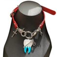 thumbnail image 1 of Fashion Trend Sub-culture Leather Collarbone Chain Temperament Tooth Necklace--Red-Product code 49604 Red, 1 of 5