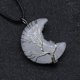 thumbnail image 1 of Colgante envuelto en luna de piedra de aventurina verde amatista Collar de cordón de cuero de ópalo de cristal rosa blanco Wmkox8yii  fajkfhkj162, 1 of 2