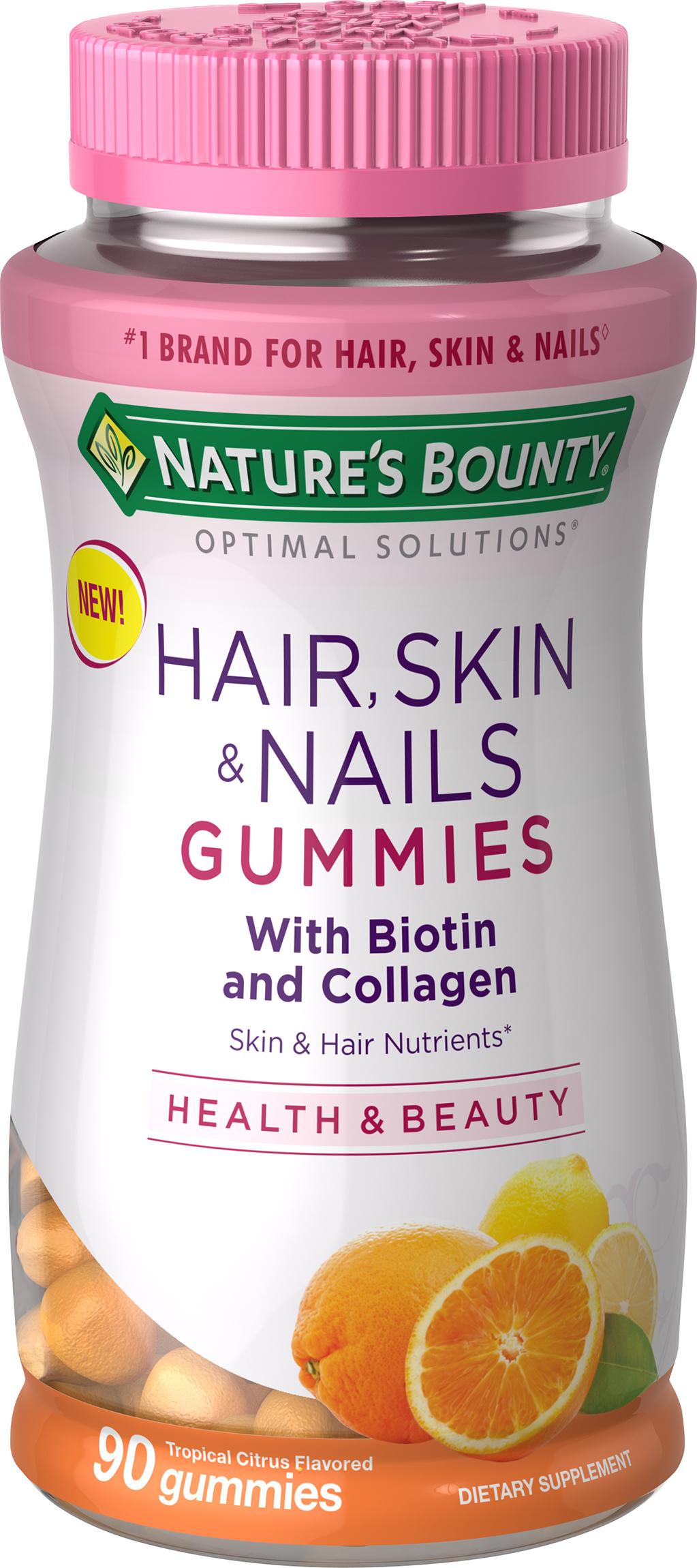 Nature's Bounty Hair Skin and Nails With Collagen and Biotin, Gummies 
