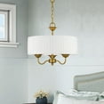 thumbnail image 3 of 41773-48 Livex Lighting Edinburgh - 3 Light Pendant In Transitional Style-14 Inches Tall and 16 Inches Wide-Antique Gold Leaf Finish    -Traditional, 3 of 10