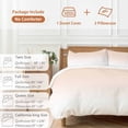 thumbnail image 6 of 3 Piece Pink White Ombre Duvet Cover Set California King,Microfiber Comforter/Quilt Cover with Corner Ties and 2 Pillowcases,Beige Gradient Color Modern Abstract Art Soft Bedding with Zipper Closure, 6 of 8