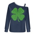 thumbnail image 4 of Hauts pour Femmes Mode Chandail en Molleton Imprimé pour la Saint-Patrick Épaules Dénudées Graphique à Manches Longues, 4 of 5